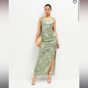 Reformation Earl Silk Dress in Bonita